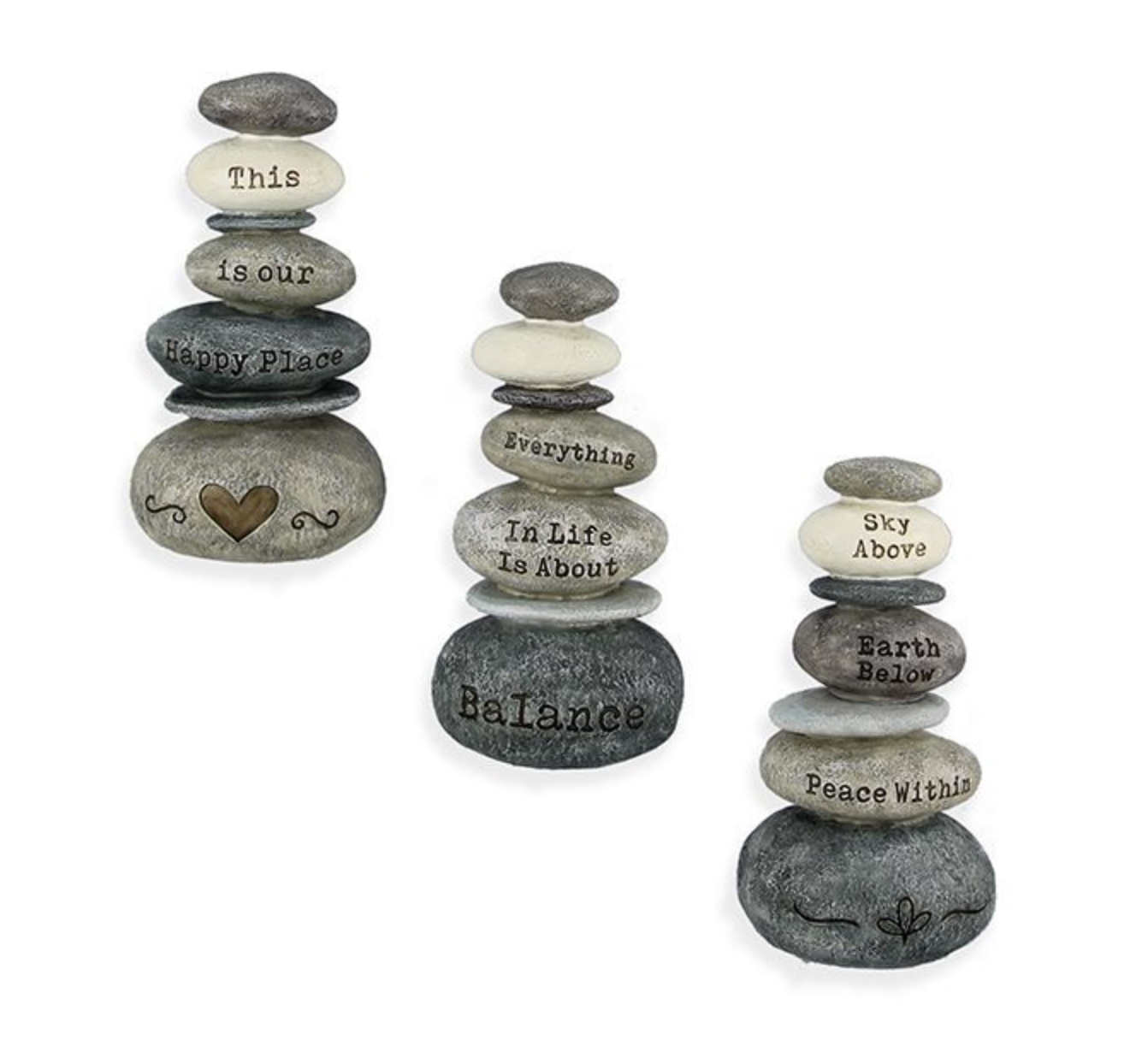 Inspirational Stacking Rocks, Set of 3 – The First Best Thing Farms